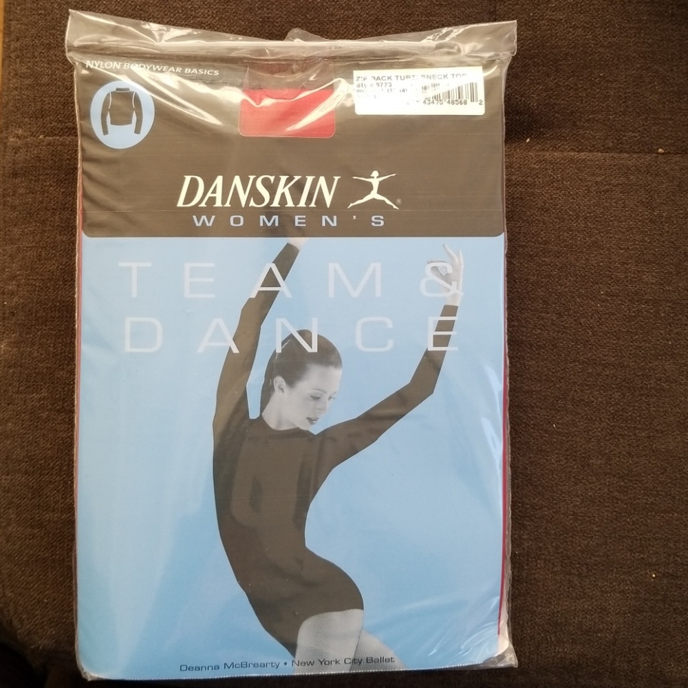 Danskin Turtleneck Top Red (L)